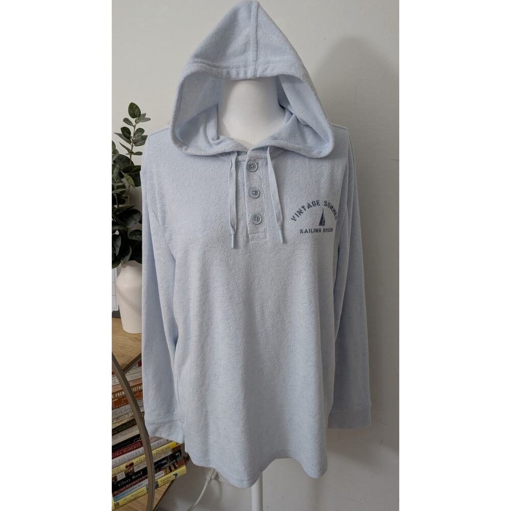 vintage summer terrycloth hoodie - Picture 2 of 15